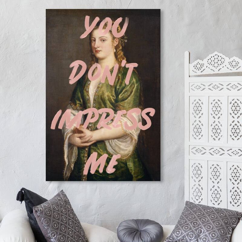Wynwood Studio Canvas Fashion and Glam Impress me Pink and Light Pink Modern & Contemporary Wall Art Canvas Print - 45 x 30