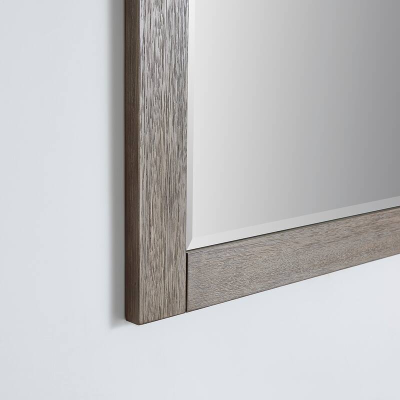 Cortes 60" Bathroom Vanity Barndoor Wall Mirror in Grey