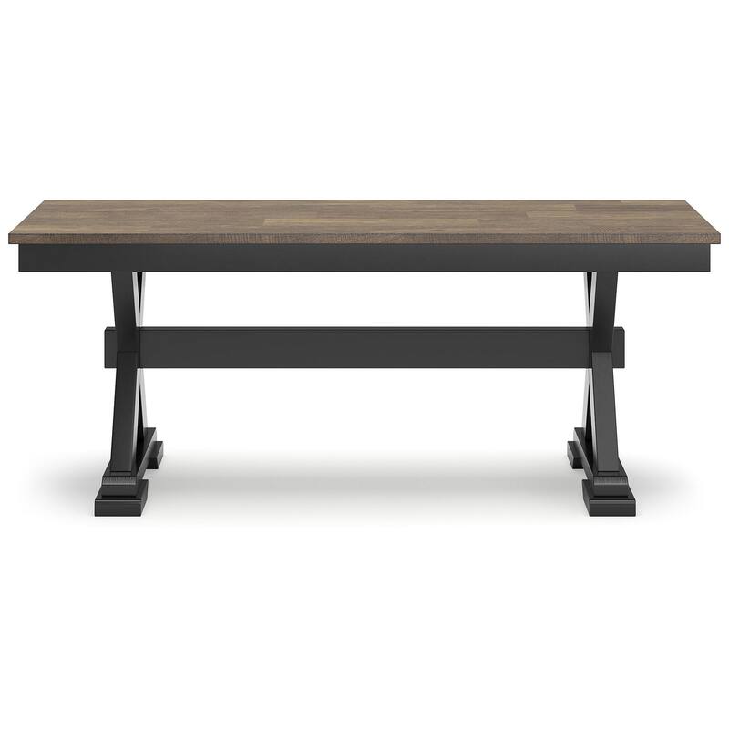 Signature Design by Ashley Wildenauer Black/Brown Dining Table and 2 Chairs and Bench