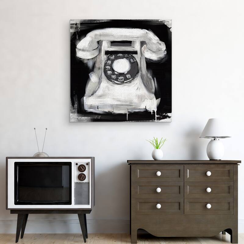 Vintage Phone by Belle Maison Canvas Art Print