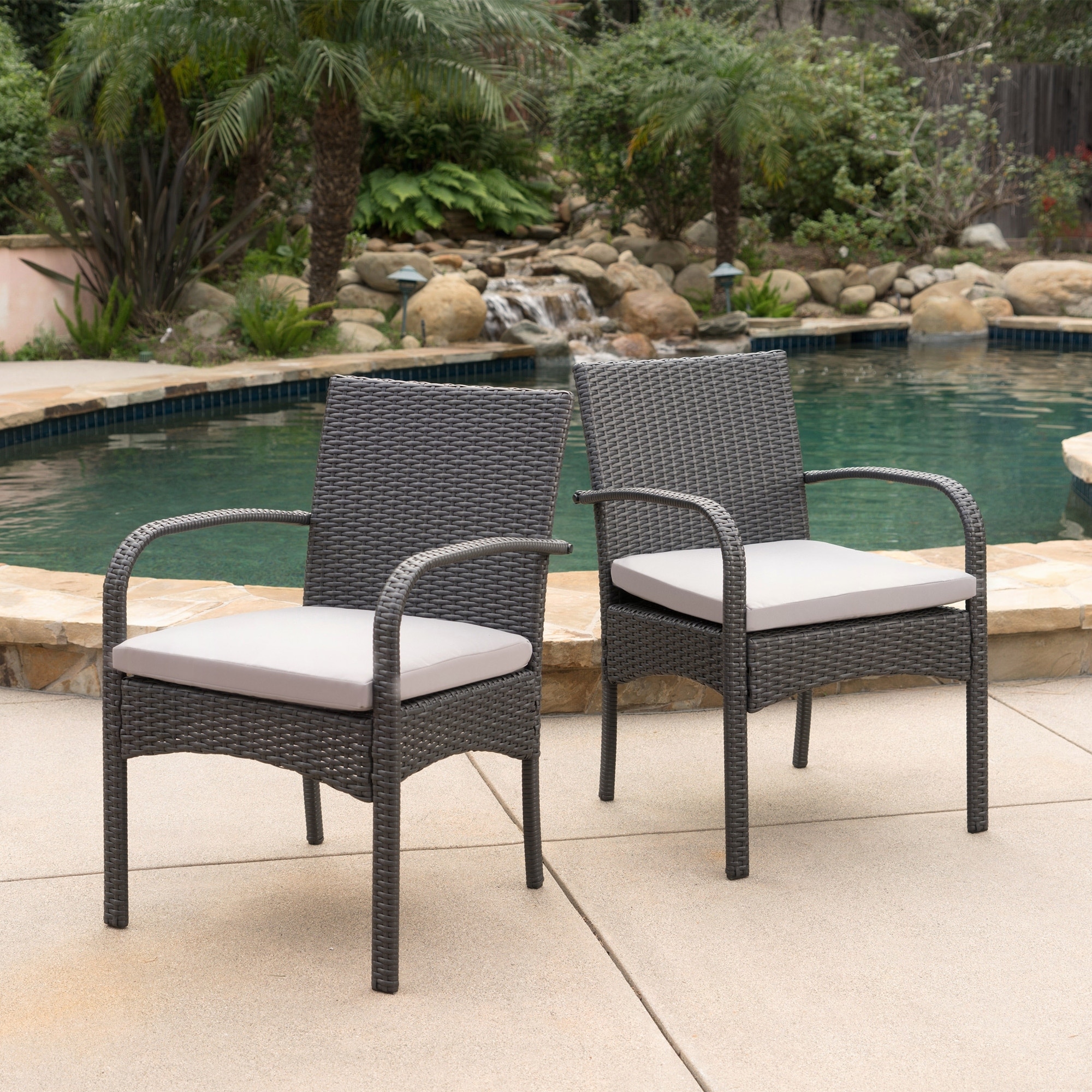 outdoor PE WICKER DINING CHAIR ,SET OF 2 PCS