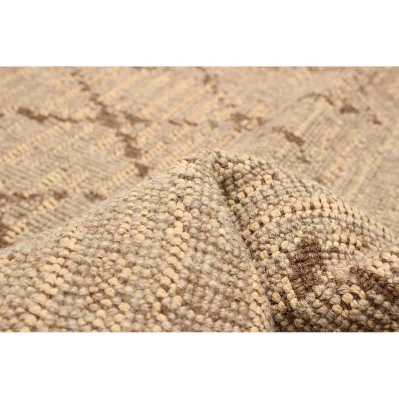ECARPETGALLERY Flat-Weave Ankara FW Taupe Wool Tapestry Kilim - 4'8 x 6'9