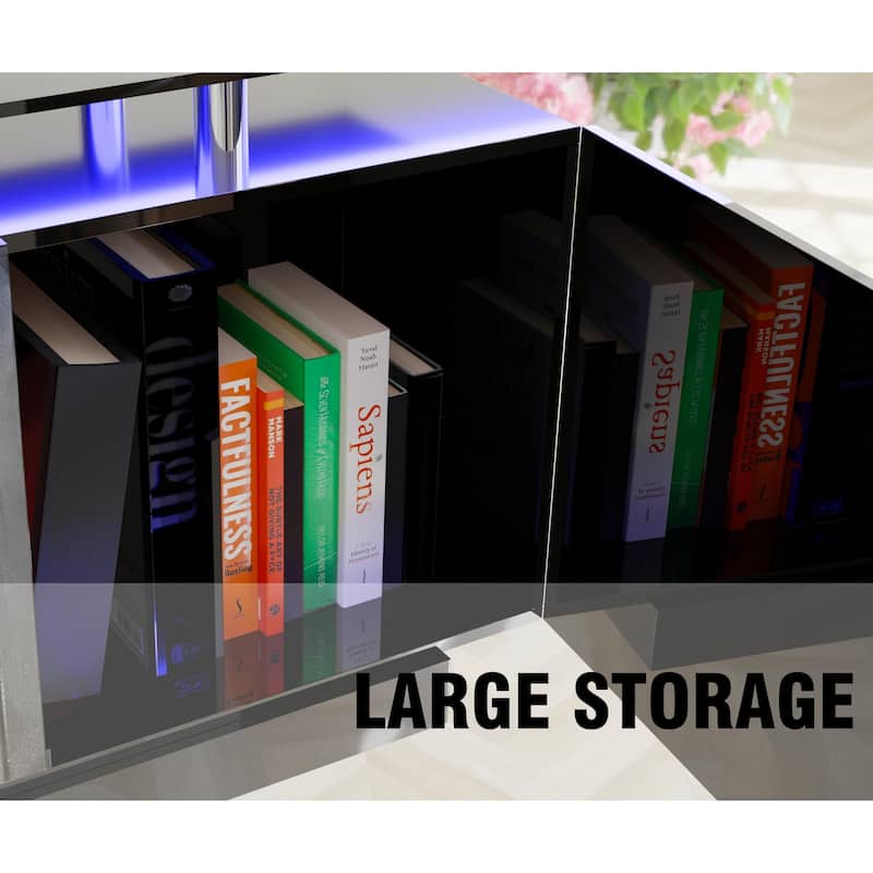 Modern 63" Fireplace TV Stand with Tiers Storage Space for TVs Up to 50"