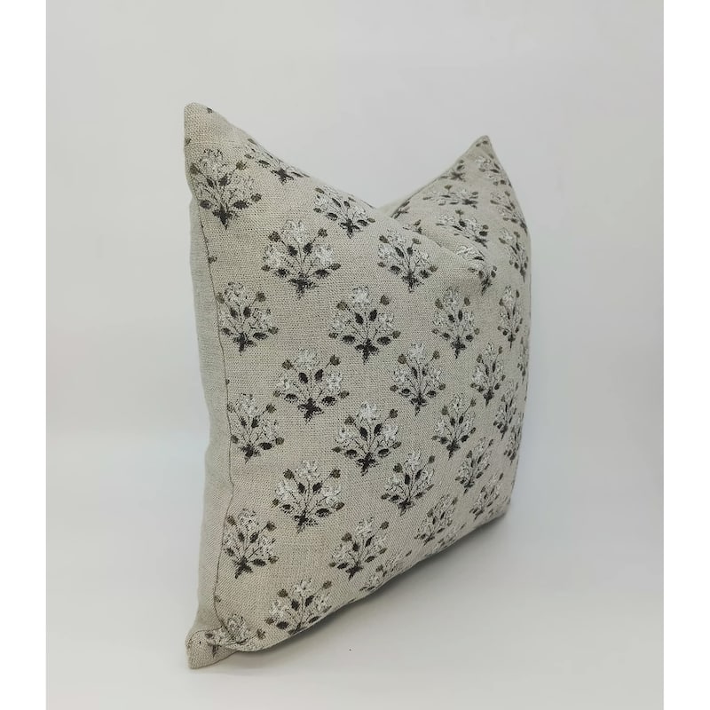 Fabdivine Linen Square Block print pillow Cover