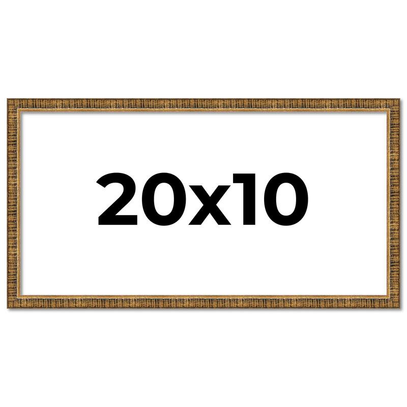 20x10 Frame Gold Kingsley Distressed Solid Wood Picture Frame Width