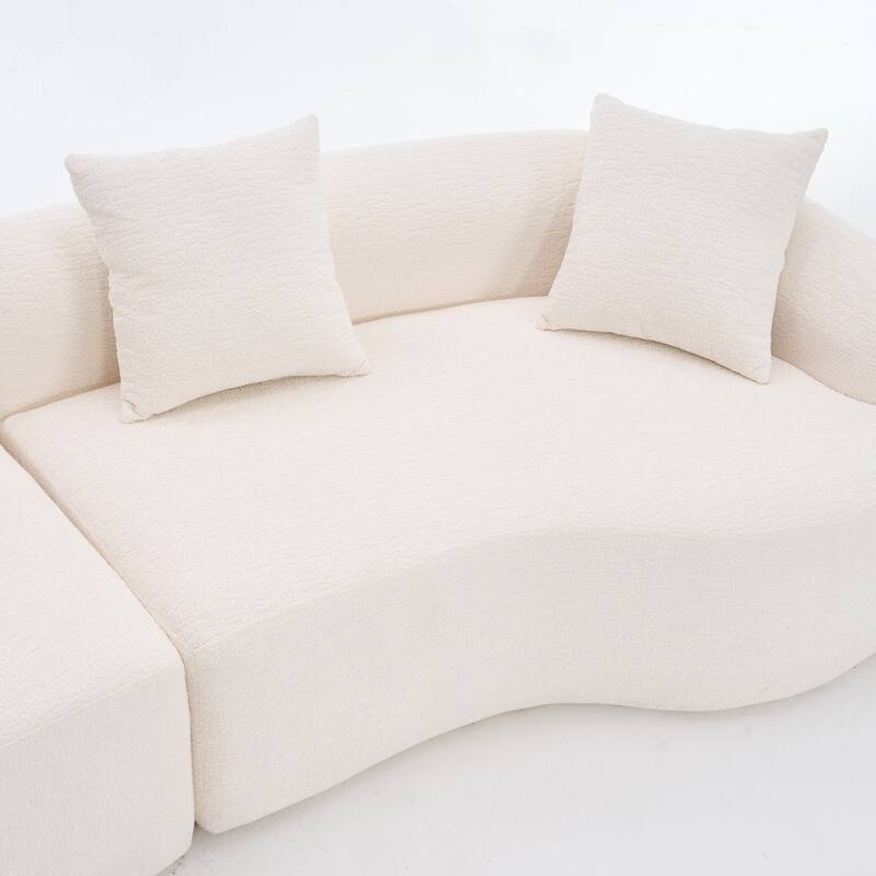 110'' Modular Sectional Curved Boneless Sofa