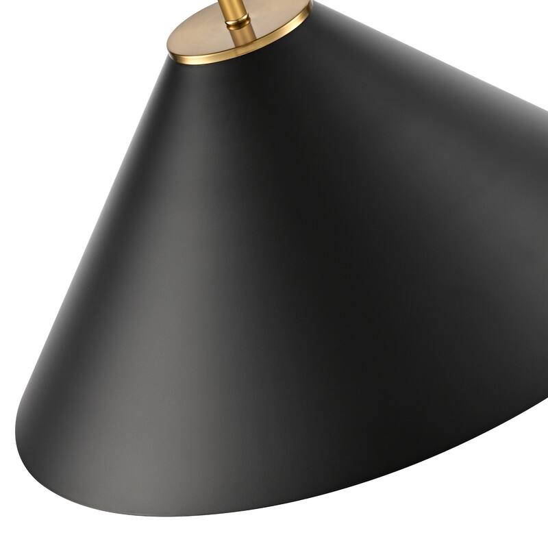 LamQee 1 -Light Metal Cone Pendant Light Adjustable Hanging Lighting - 15.7inch