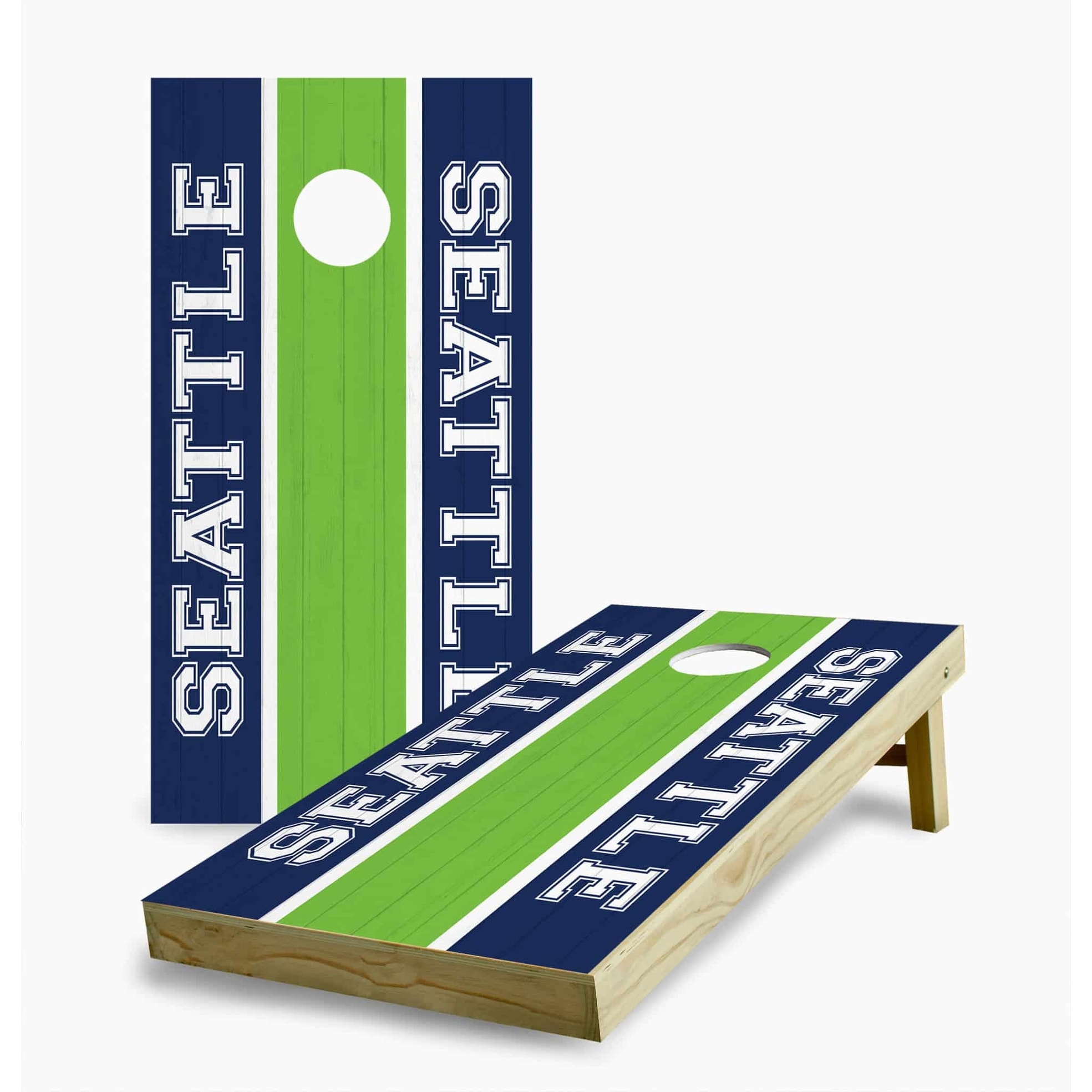 Seattle Seahawks Striped Regulation 2x4 Cornhole Game Set