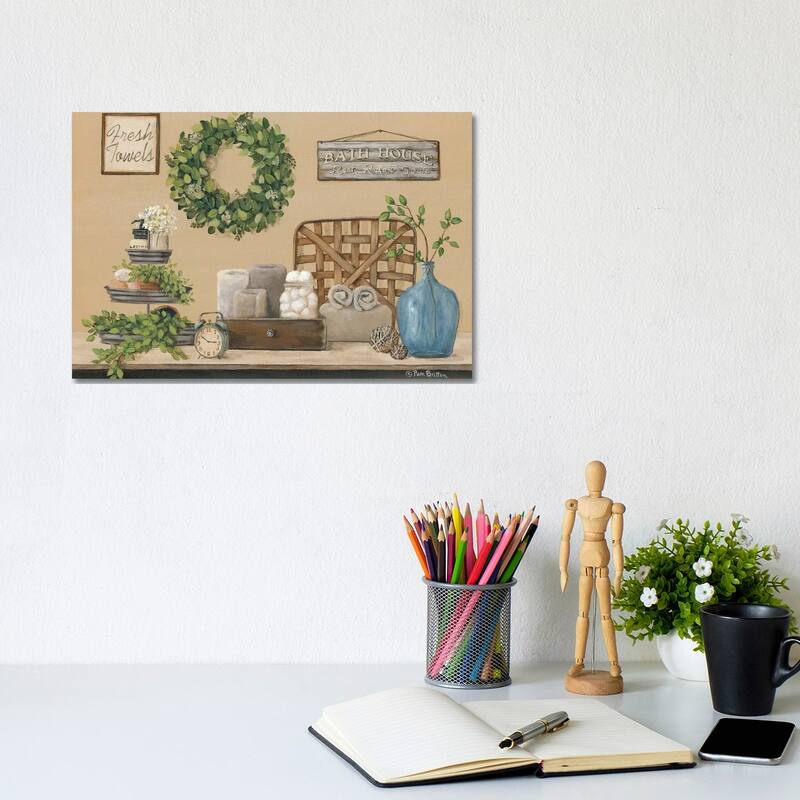 iCanvas "Farmhouse Bath I" by Pam Britton Canvas Print - 8x12x0.75