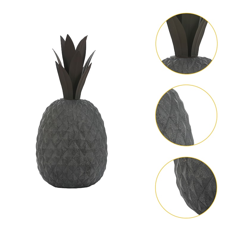 Grey and Rustic Brown Pineapple Garden Indoor Outdoor Statue