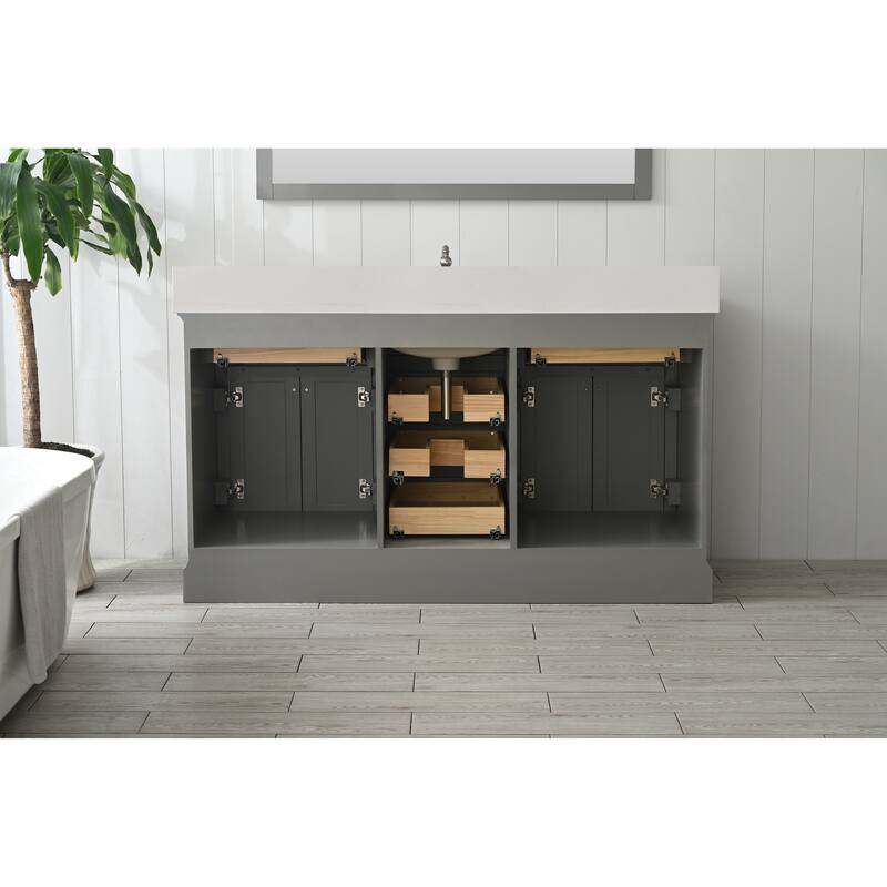 Design Element Milano 60" Gray Vanity