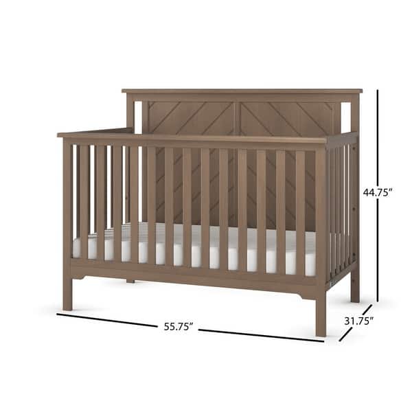 dimension image slide 0 of 3, Forever Eclectic Hampton Flat Top 4-in-1 Convertible Baby Crib