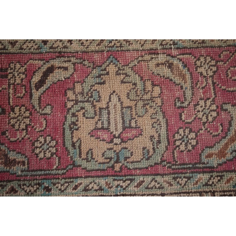 Tabriz Persian Vintage Rug Hand-Knotted Wool Carpet - 9'9"x 11'8"