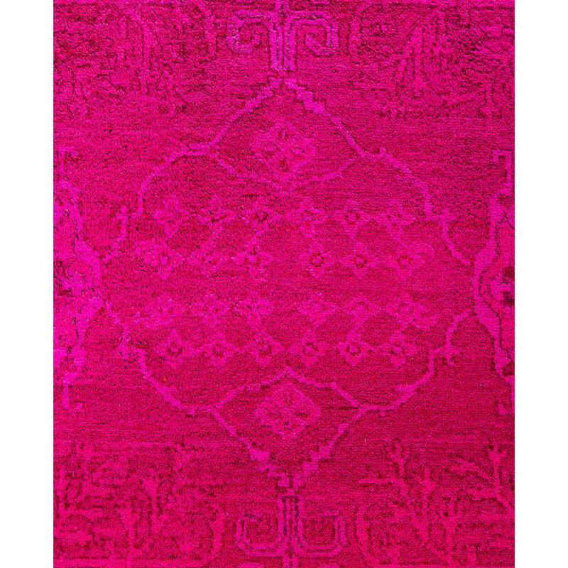 Overdyed One-of-a-Kind Hand-Knotted Area Rug - Pink - 6' 4" x 8' 7"