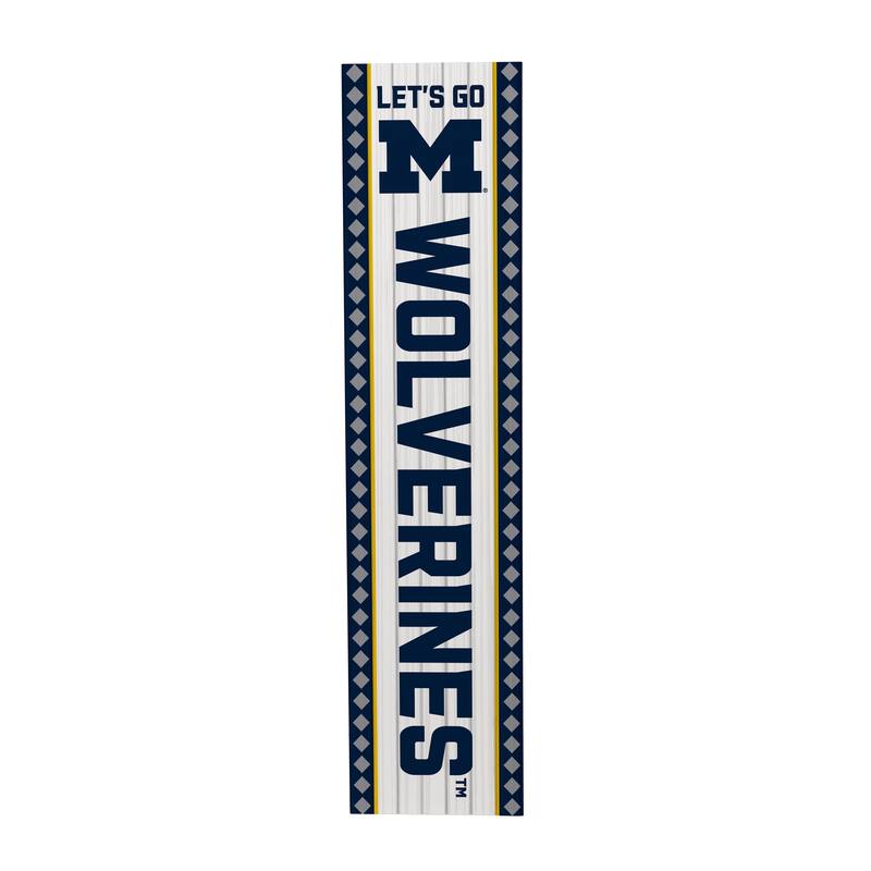 47" Double Sided Seasonal Porch Leaner, University Of Michigan - 47" x 11.25"