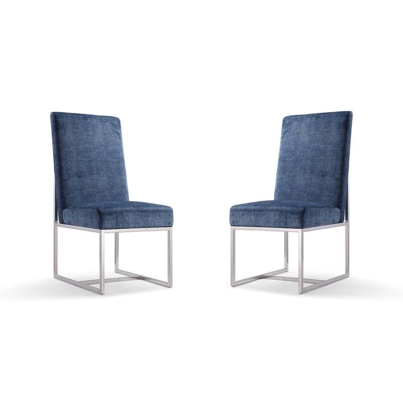 Element Blue Velvet Dining Armchair (Set of 2)