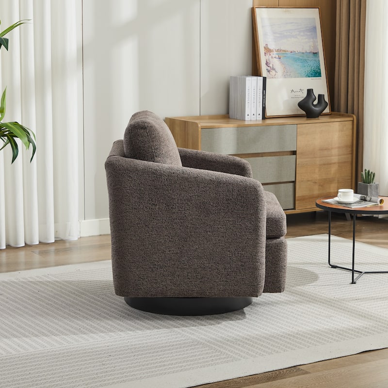 Chenille Upholstered Swivel Accent Chair for Living Room