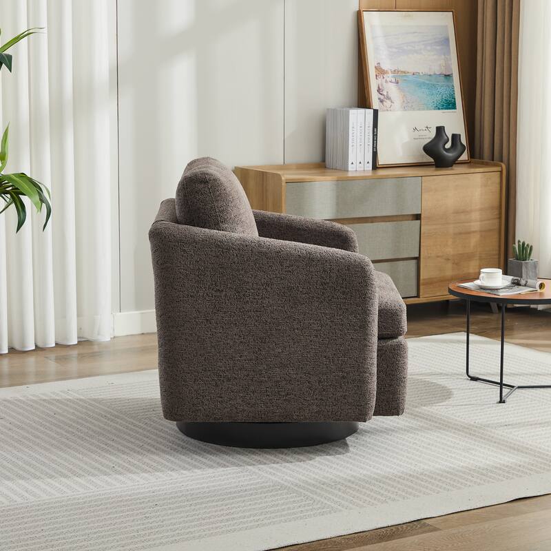 GDFStudio - Clara Chenille Swivel Accent Chair with Sleek Modern Design and Plush Cushioning - 31.5"W
