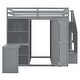 preview thumbnail 8 of 6, Loft Bed with Foldable Door Panels Wardrobe,Desk and Cabinets for Kids