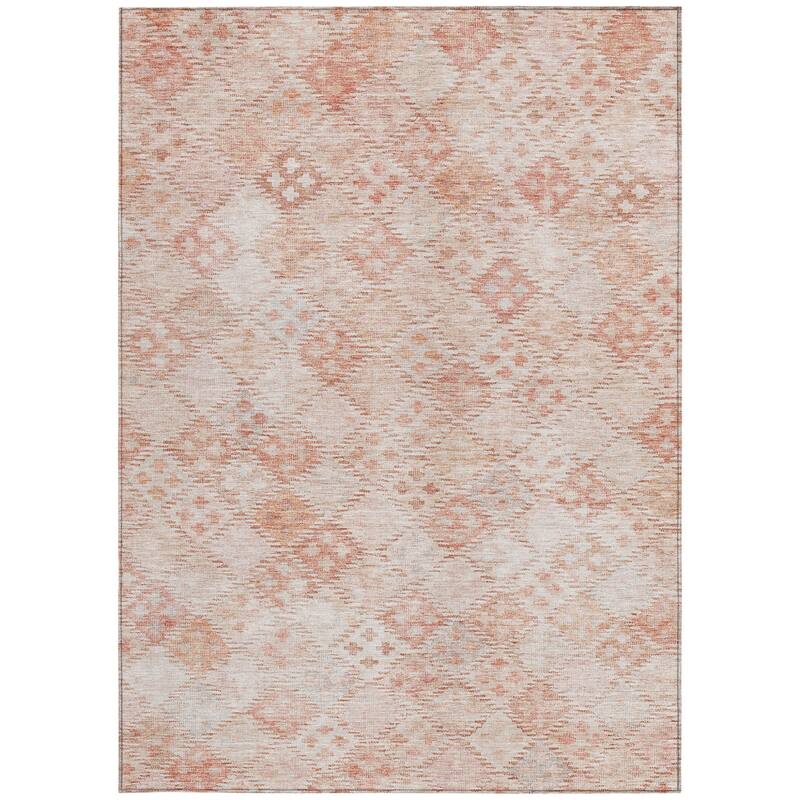 HomeRoots Geometric Transitional Rectangle Outdoor Rug