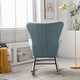 preview thumbnail 12 of 39, Velvet Armchair Wingback Comfy Rocker Chair with Thick Padded Seat for Nursery
