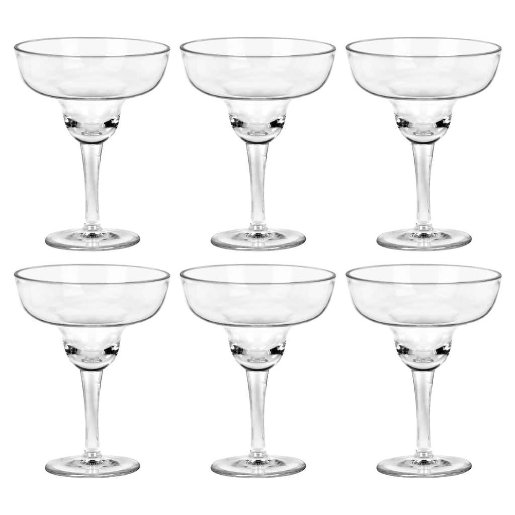 Abode Homewares Montana Acrylic Margarita Glass - Clear - 15 oz - Set of 6