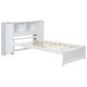 preview thumbnail 21 of 22, Twin Size Platform Bed with Storage Headboard, 3-Shelves, 2-Side Lockers, Solid Pine Wood Frame for Bedroom, Grey
