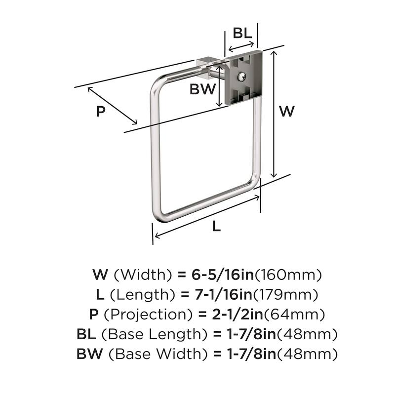 Amerock Appoint 7-1/16" Wall Mounted Towel Ring