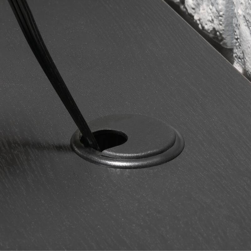 Engineered Wood Transitional Computer Desk Slide-Out Keyboard Tray