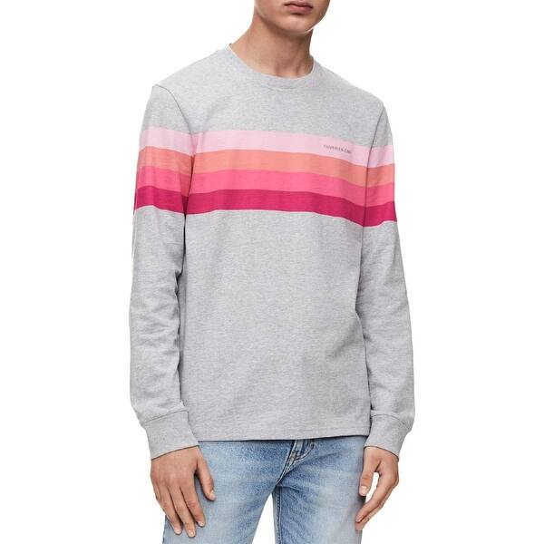 Shop Calvin Klein Jeans Mens Casual Shirt Gradient Striped