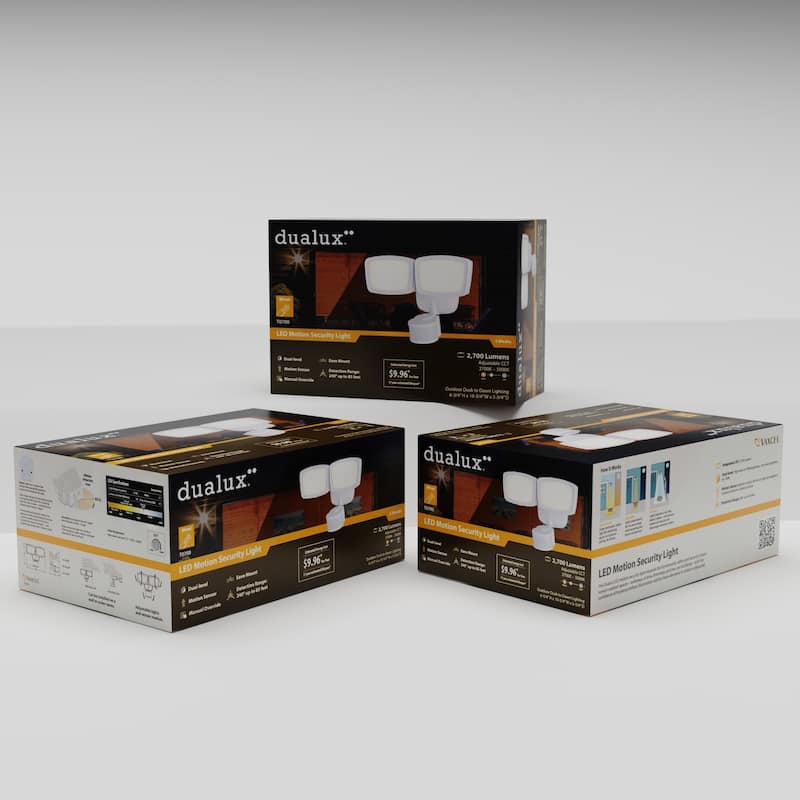 Integrated LED Motion Sensor Dusk to Dawn Outdoor Security Flood Light - 240 Degree - 85 Ft.