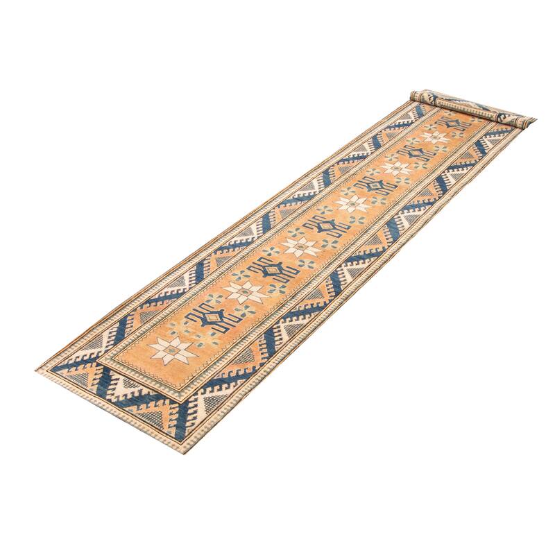 ECARPETGALLERY Hand-knotted Finest Ghazni Copper Wool Rug - 2'8 x 13'2