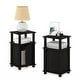 preview thumbnail 9 of 17, Furinno Brahms 3-Tier End Table with Door