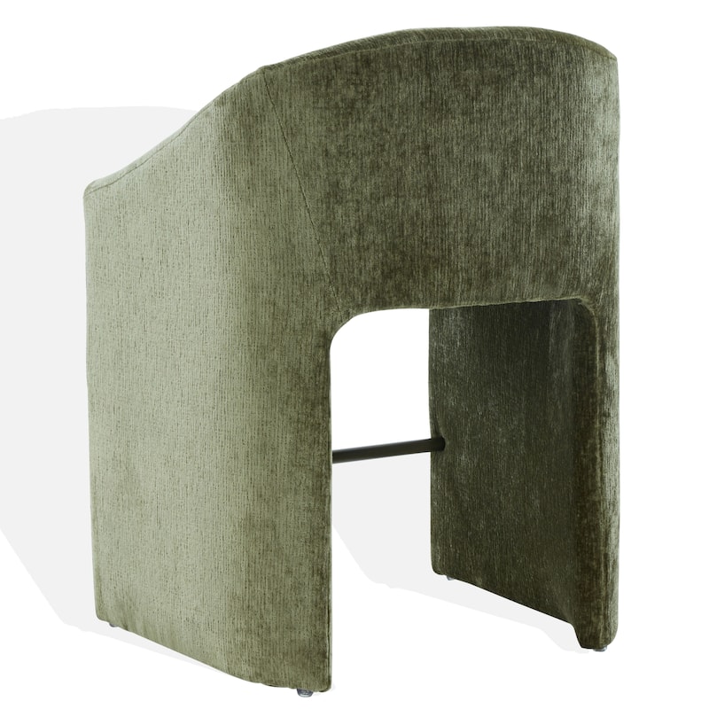 SAFAVIEH Couture Kagan Chenille 27-inch Counter Stool - 26"W x 24"D x 35"H