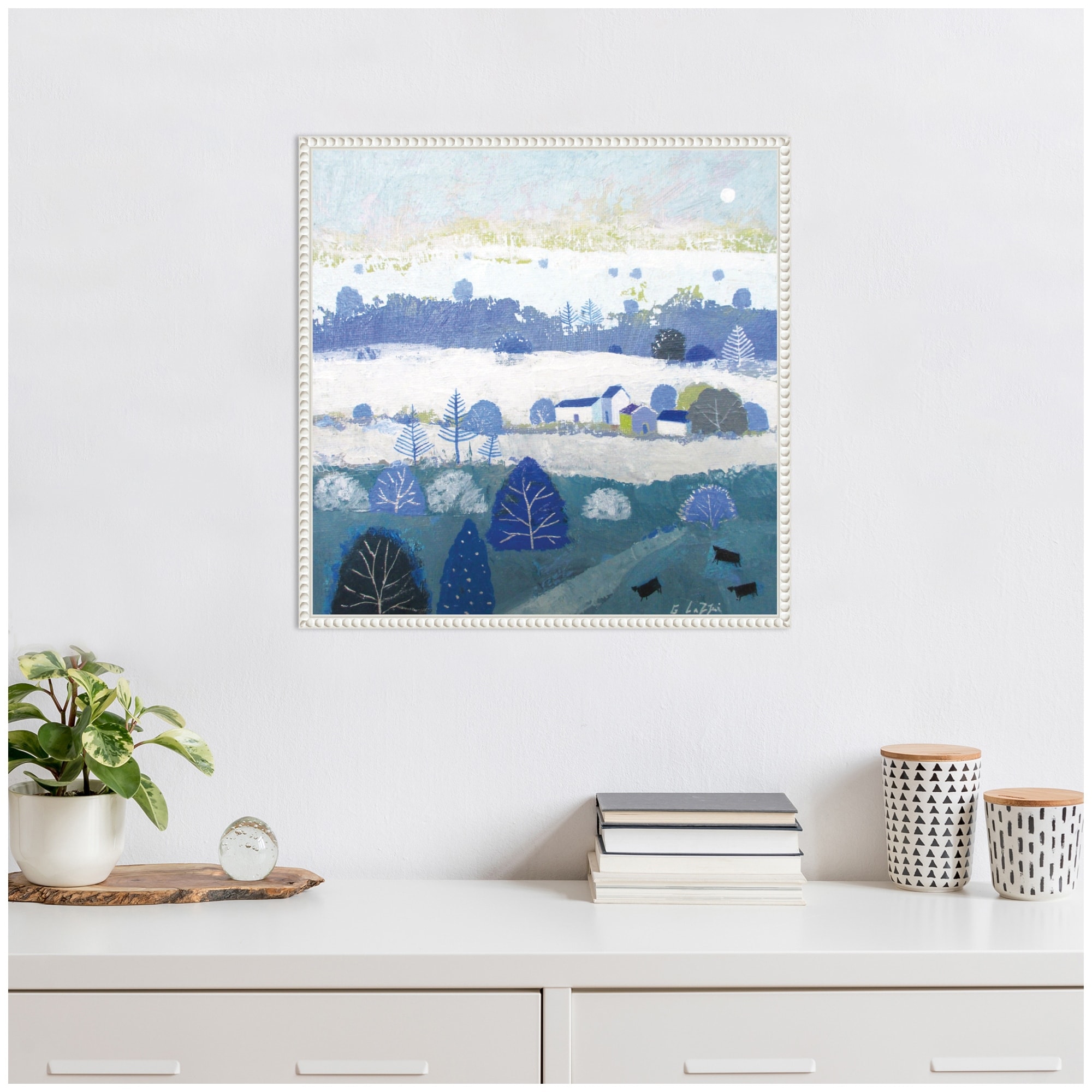 Kate and Laurel Sylvie Winter Dales Framed Canvas by Giuliana Lazzerini