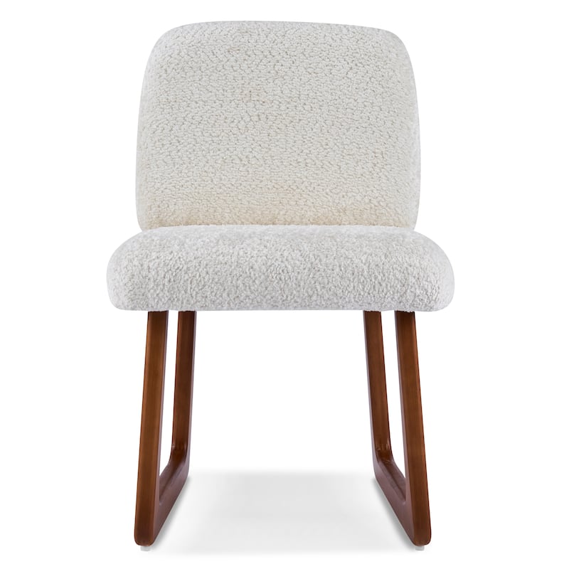 Christopher Knight Home - Modern Upholstered Dining Chair Set with Curved Wooden Legs