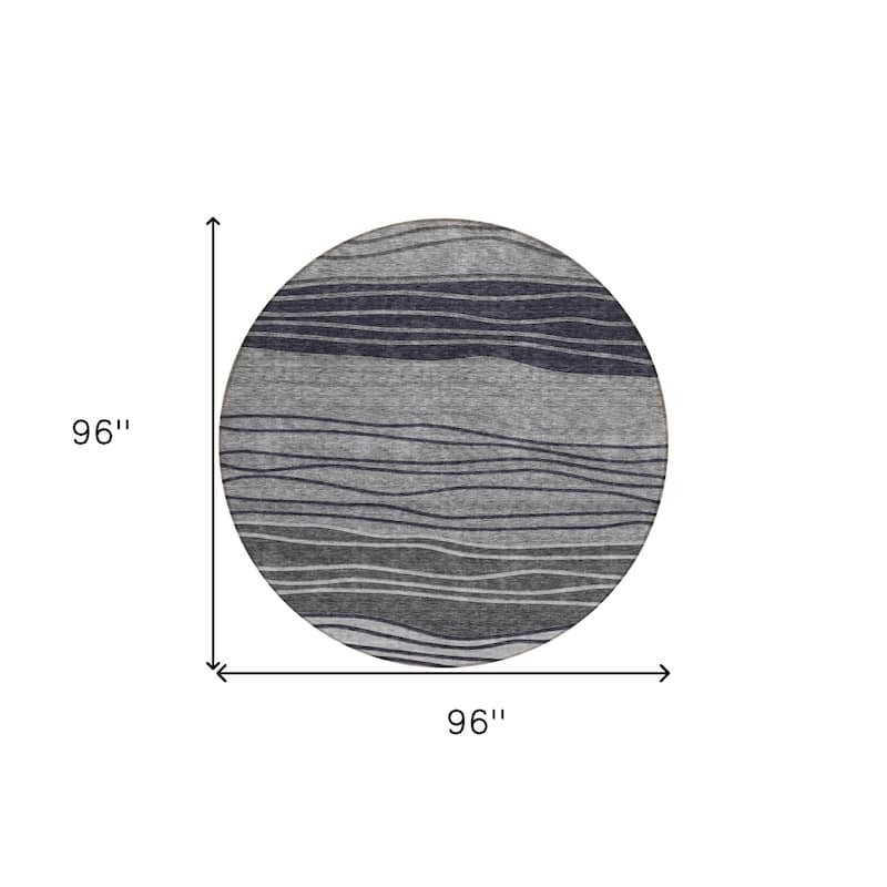 HomeRoots Striped Transitional Rectangle Outdoor Rug