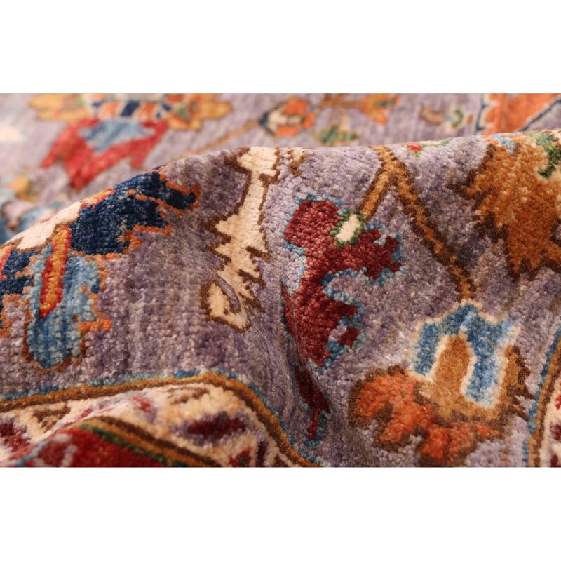 ECARPETGALLERY Hand-knotted Modern Ersari Light Purple Wool Rug - 8'3 x 9'10