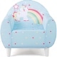 preview thumbnail 6 of 5, Children's Cartoon Sofa Armrest Chair w/Sturdy Wood Construction Blue
