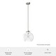 preview thumbnail 6 of 12, Hunter Xidane 1 Light Clear Glass Pendant or Semi-Flush Light - Kitchen Island, Dining Room, Entry - Glam, Contemporary