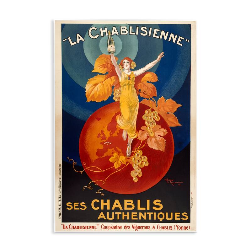 Stupell Vintage Champagne Advertisement Wall Plaque Art Design By Marcus Jules - 13 x 19