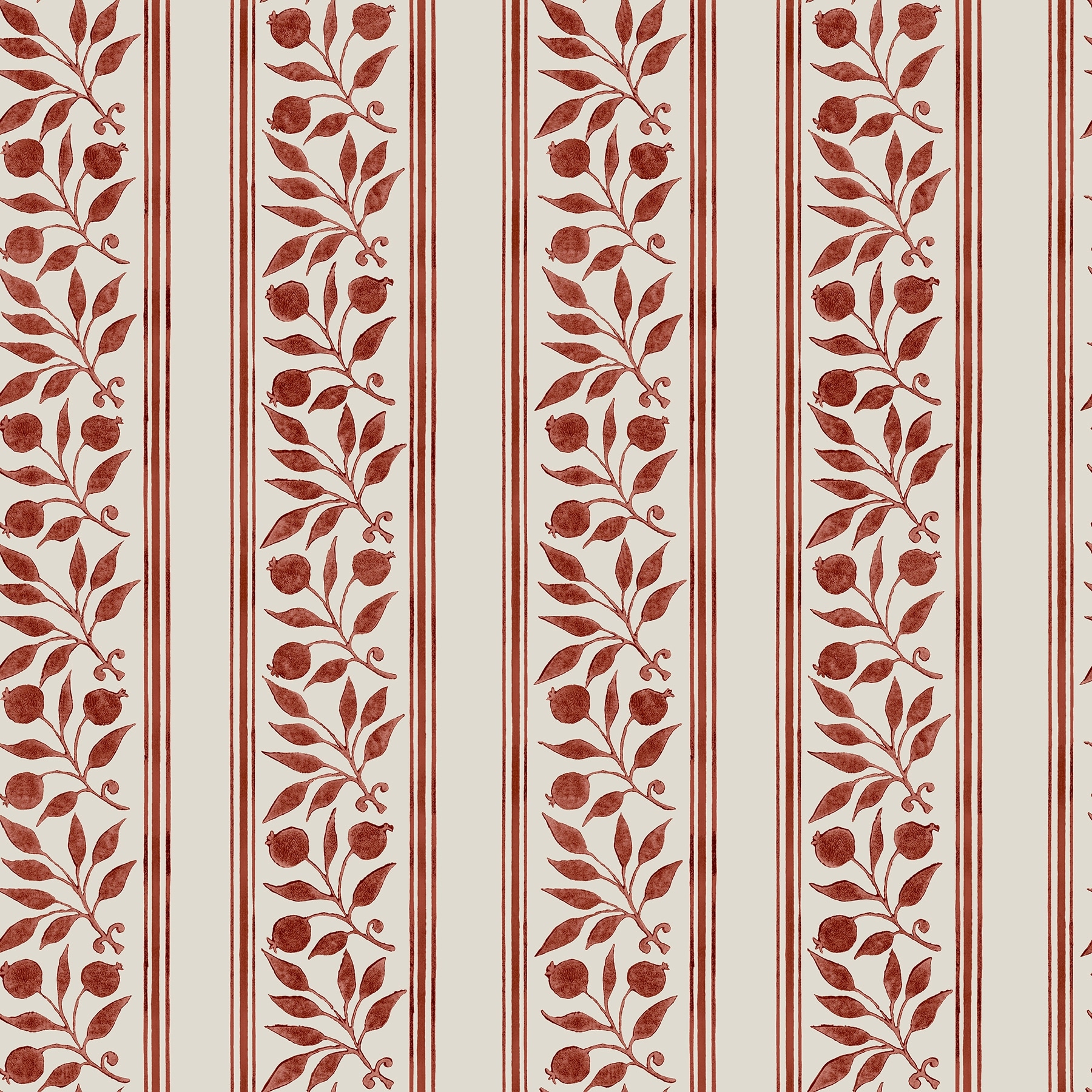 Rosehip Stripe Madder Peel and Stick Wallpaper