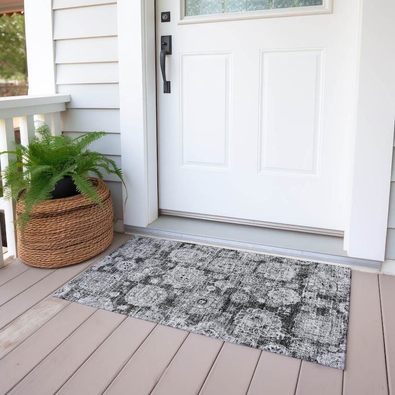 Machine Washable Indoor/ Outdoor Chantille Vintage Persian Rug