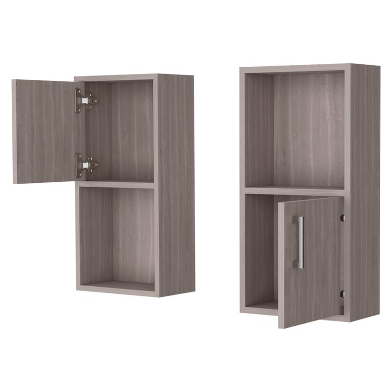 Wall-Mounted Bathroom Medicine Cabinets with Open Shelf, Sleek Handles for Storage and Organization