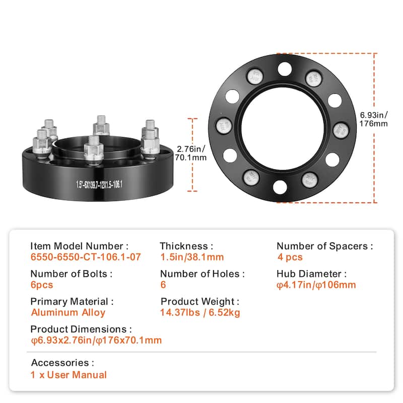 Wheel Spacers，Wheel Adapters Fit for Various Cars.