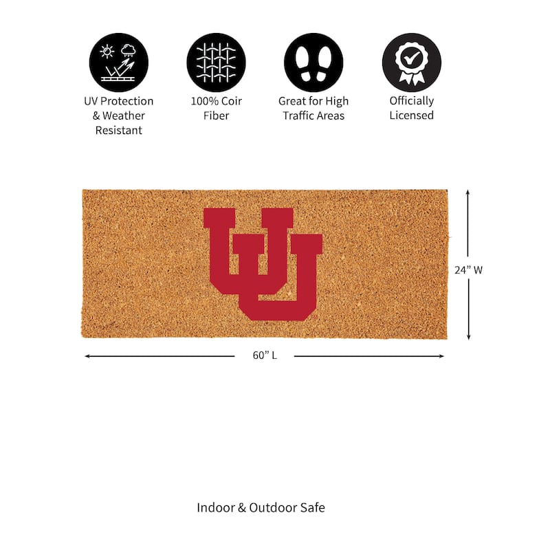 University of Utah Full Color Indoor/Outdoor Coir Mat