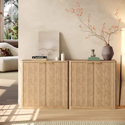 63" Buffet Cabinet with Storage, Fluted Sideboard with Adjustable Shelves for Living Room, Dining Room, Kitchen