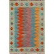 preview thumbnail 1 of 7, Eclectic Turkish Mira Hand-Woven Kilim Rug - 1'11'' x 3'2'' - 1'11'' x 3'2''