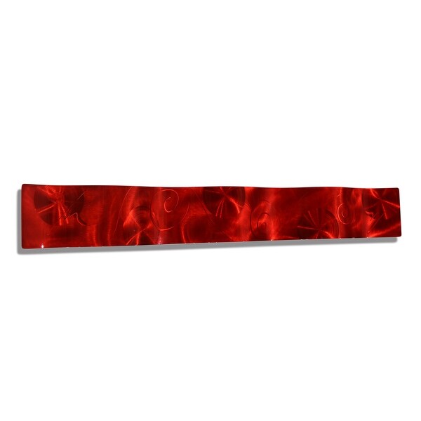 Statements2000 Red Metal Wall Art Accent Wave by Jon Allen - Red Wave