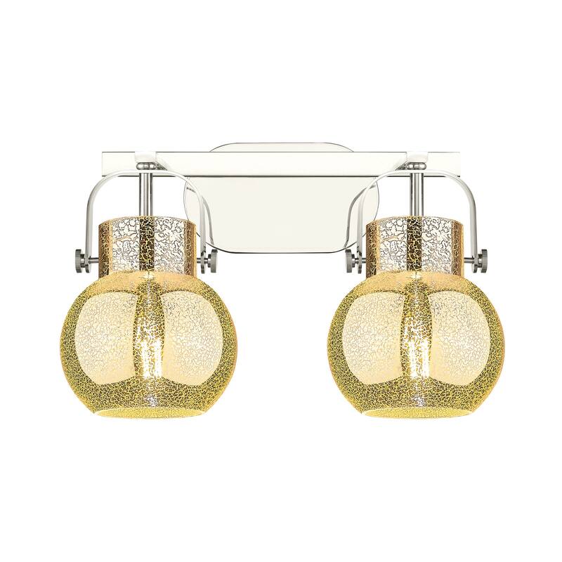 Innovations Lighting 423-2W-11-17 Pilaster II Sphere Vanity Pilaster - Polished Nickel / Mercury